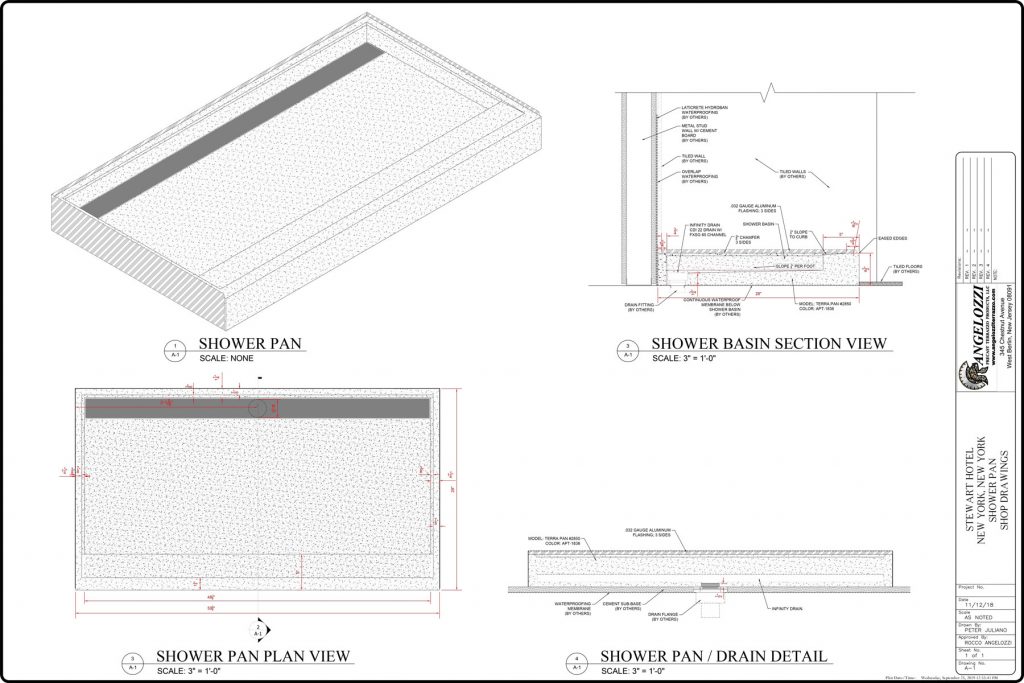 Terrazzo Shower Units | Angelozzi Terrazzo